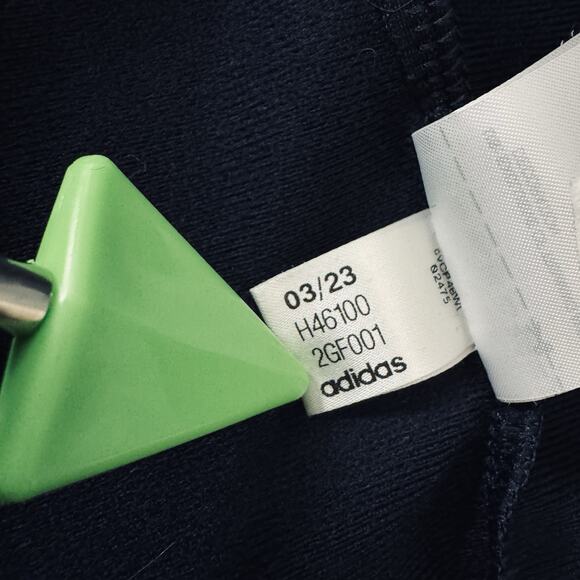 Adidas 3 Stripe XLT Navy Blue Travel Track Jacket Full Zip Athleisure Pockets - Picture 8 of 8